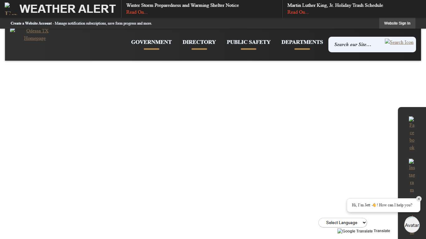 Odessa, TX Official Website